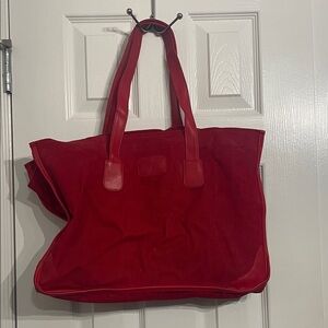 Vintage JAFRA Corduroy Red Tote Bag